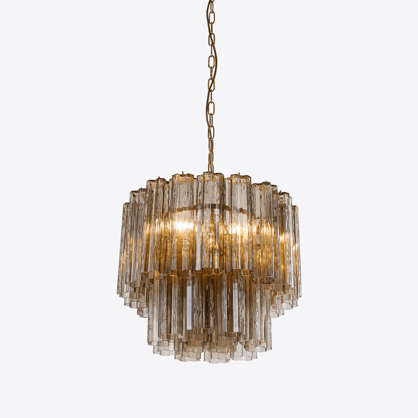 Elegant Small Treviso Chandelier - Crystal Accents & Adjustable Height