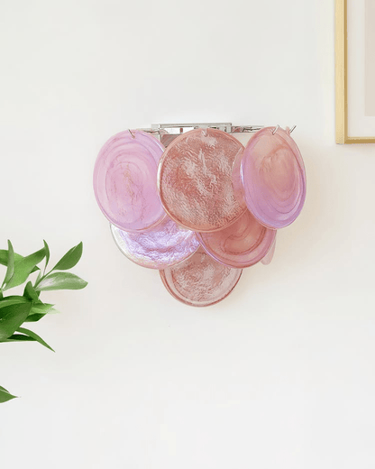 Lunaria Disc Glass Wall Lamp - Elegant Design with LED Lighting & Adju