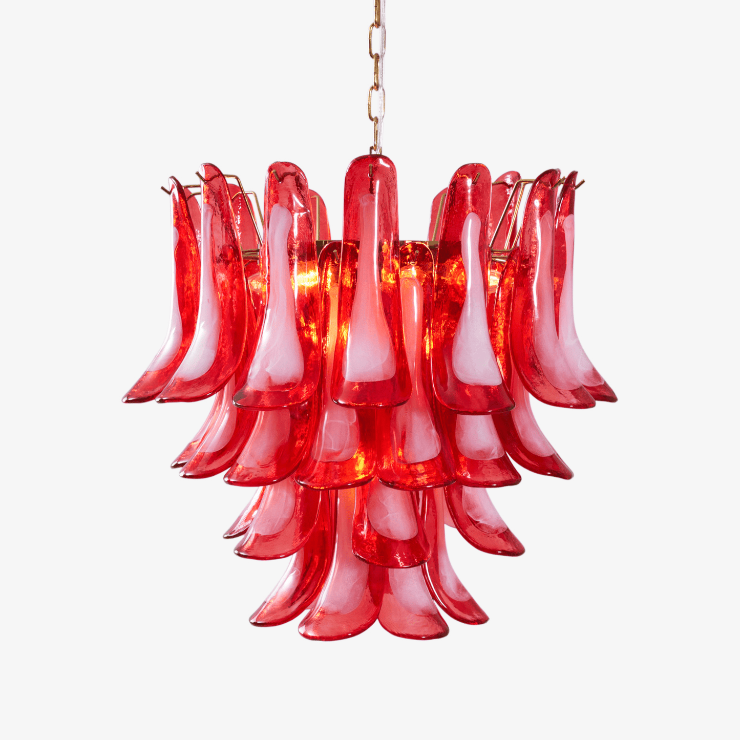 Fiametta Elegant Glass Chandelier - Adjustable Height, Crystal Accents