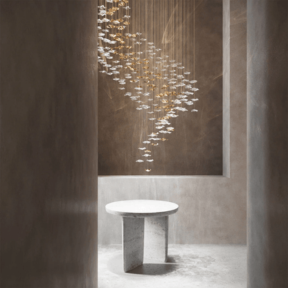 Tidal Art Glass Pendant Lamp - Handcrafted, Adjustable Brightness