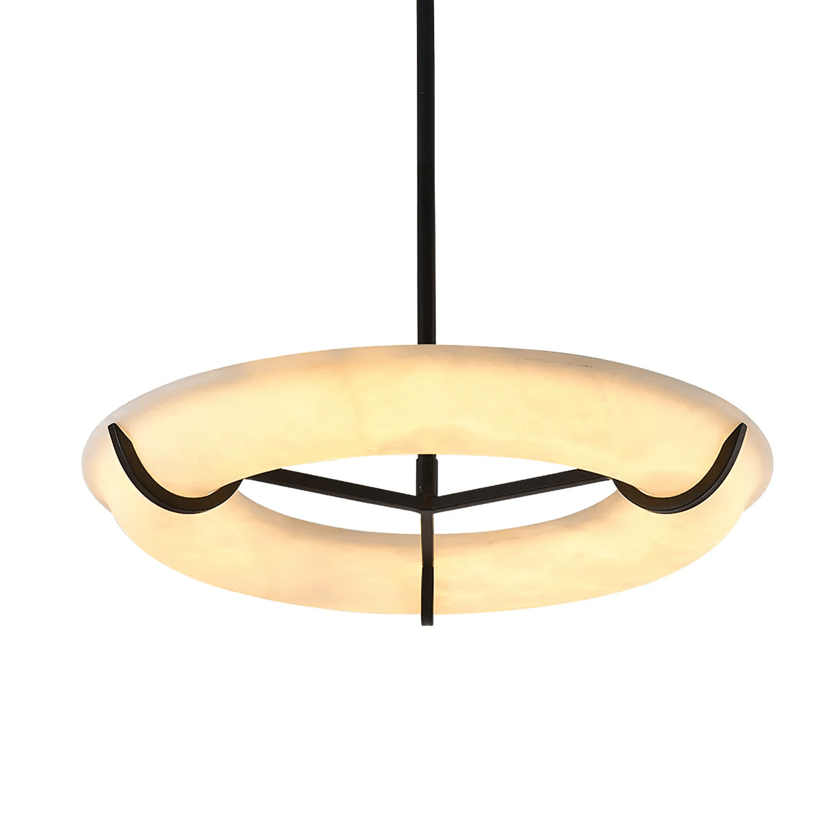 Elegant Alabaster Pendant Light - Adjustable Height, Soft Glow