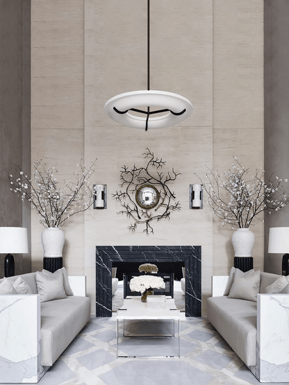 Elegant Alabaster Pendant Light - Adjustable Height, Soft Glow