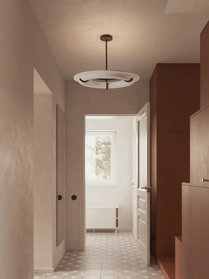 Elegant Alabaster Pendant Light - Adjustable Height, Soft Glow