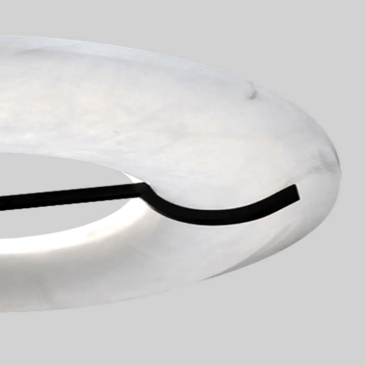 Elegant Alabaster Pendant Light - Adjustable Height, Soft Glow