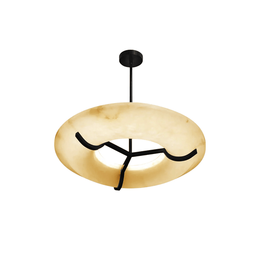 Elegant Alabaster Pendant Light - Adjustable Height, Soft Glow