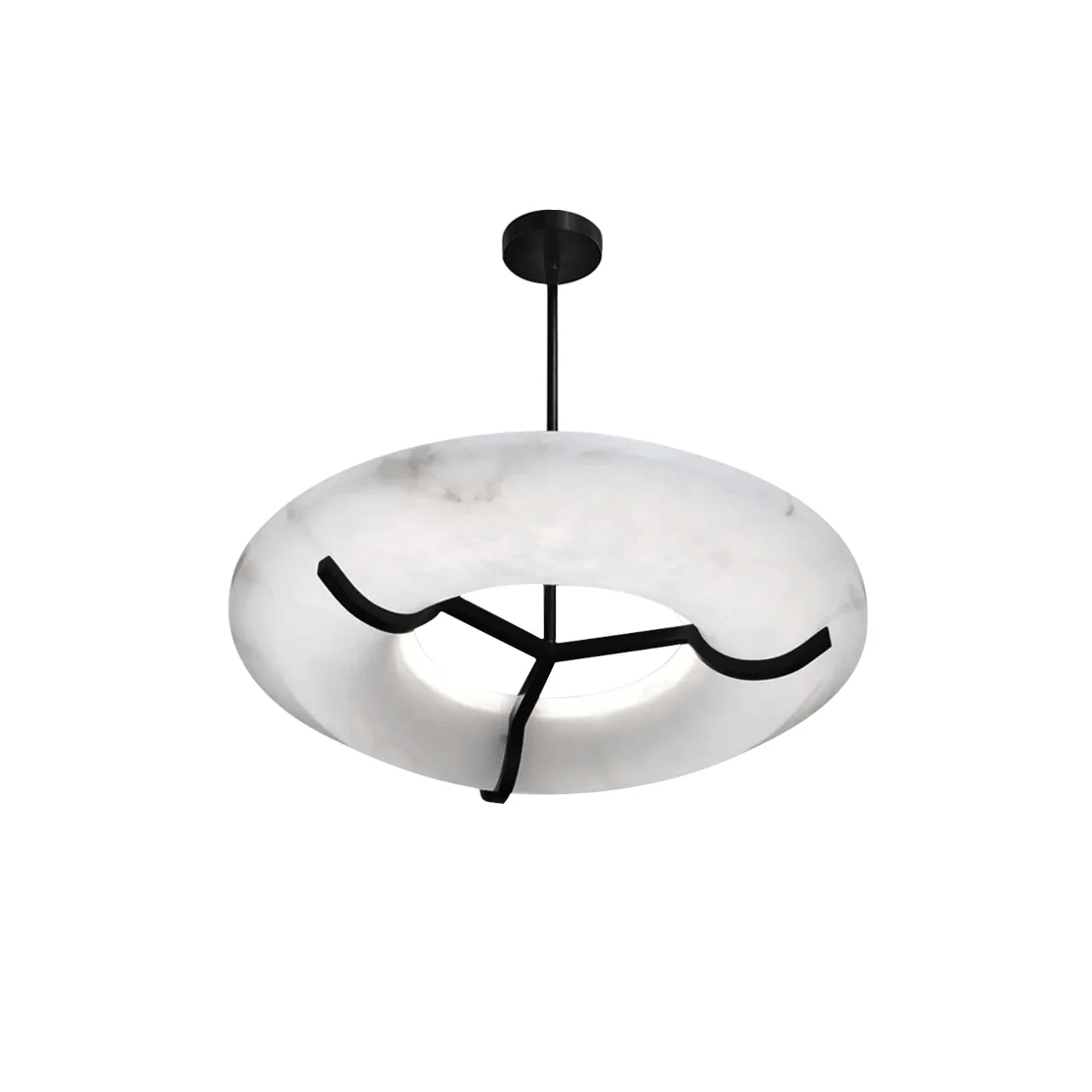 Elegant Alabaster Pendant Light - Adjustable Height, Soft Glow