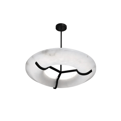 Elegant Alabaster Pendant Light - Adjustable Height, Soft Glow