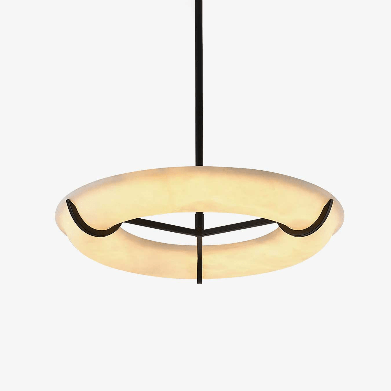 Elegant Alabaster Pendant Light - Adjustable Height, Soft Glow