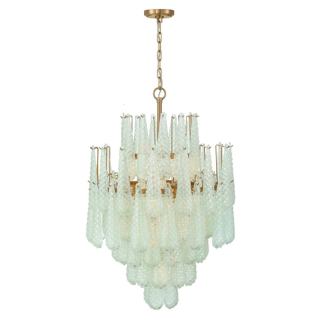 Ollie Drop Chandelier - Elegant Design with Adjustable Height & LED Co