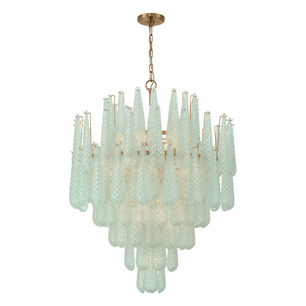 Ollie Drop Chandelier - Elegant Design with Adjustable Height & LED Co