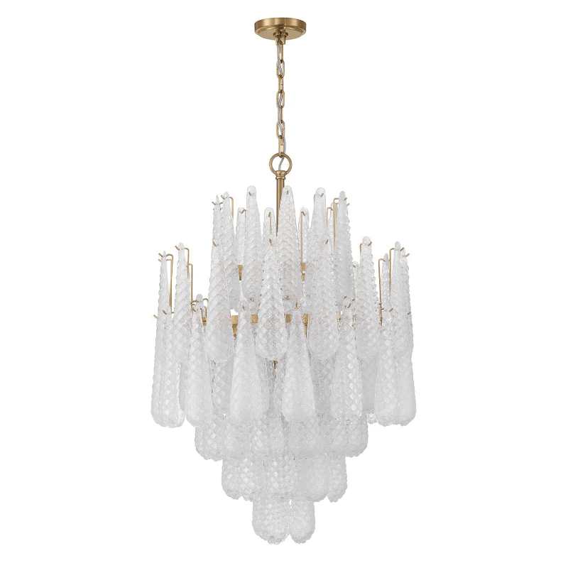Ollie Drop Chandelier - Elegant Design with Adjustable Height & LED Co