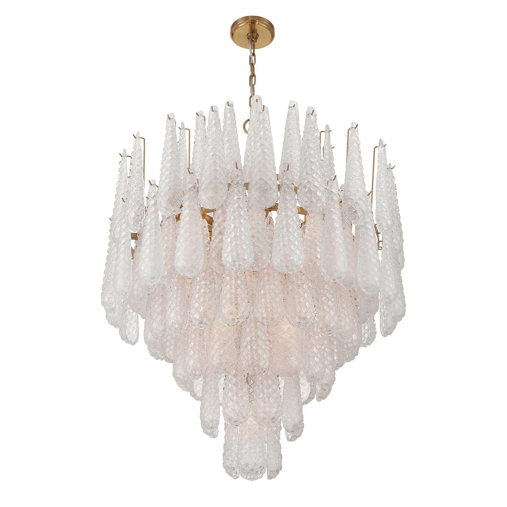 Ollie Drop Chandelier - Elegant Design with Adjustable Height & LED Co
