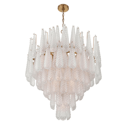 Ollie Drop Chandelier - Elegant Design with Adjustable Height & LED Co