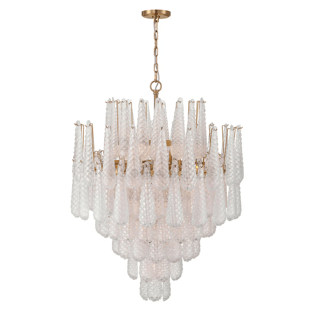 Ollie Drop Chandelier - Elegant Design with Adjustable Height & LED Co
