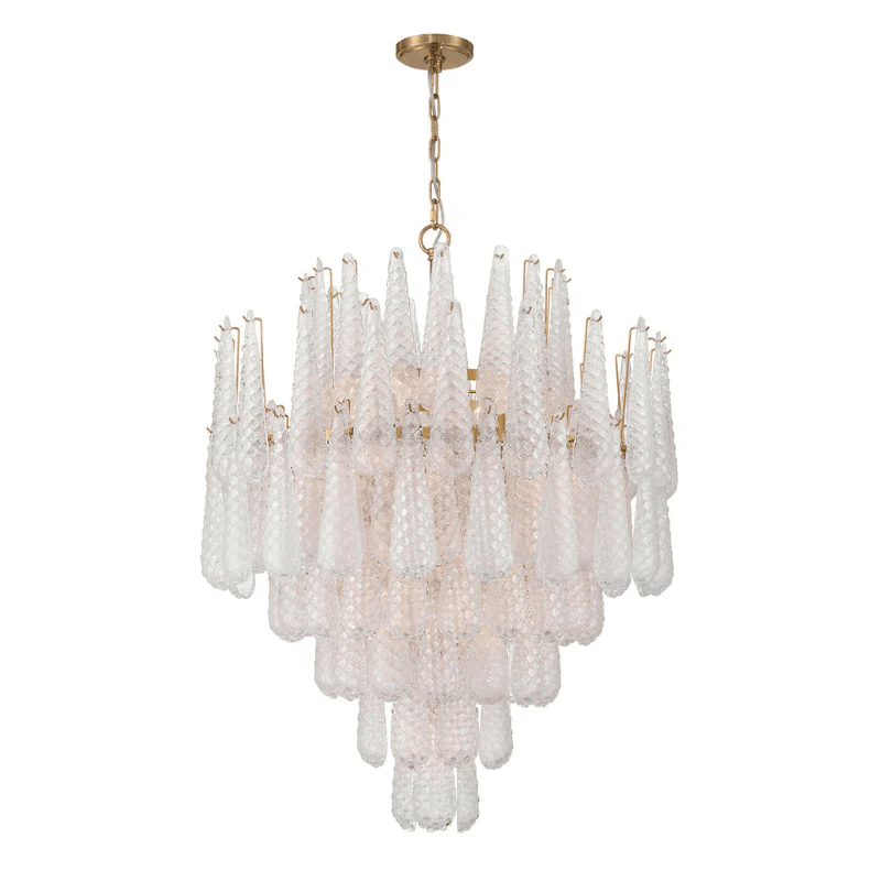 Ollie Drop Chandelier - Elegant Design with Adjustable Height & LED Co