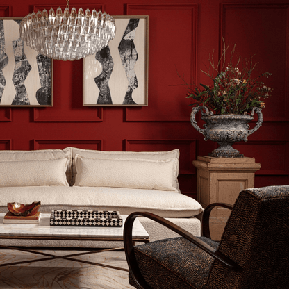 Clear Sorrento Chandelier - Elegant Design with Adjustable Height & LE