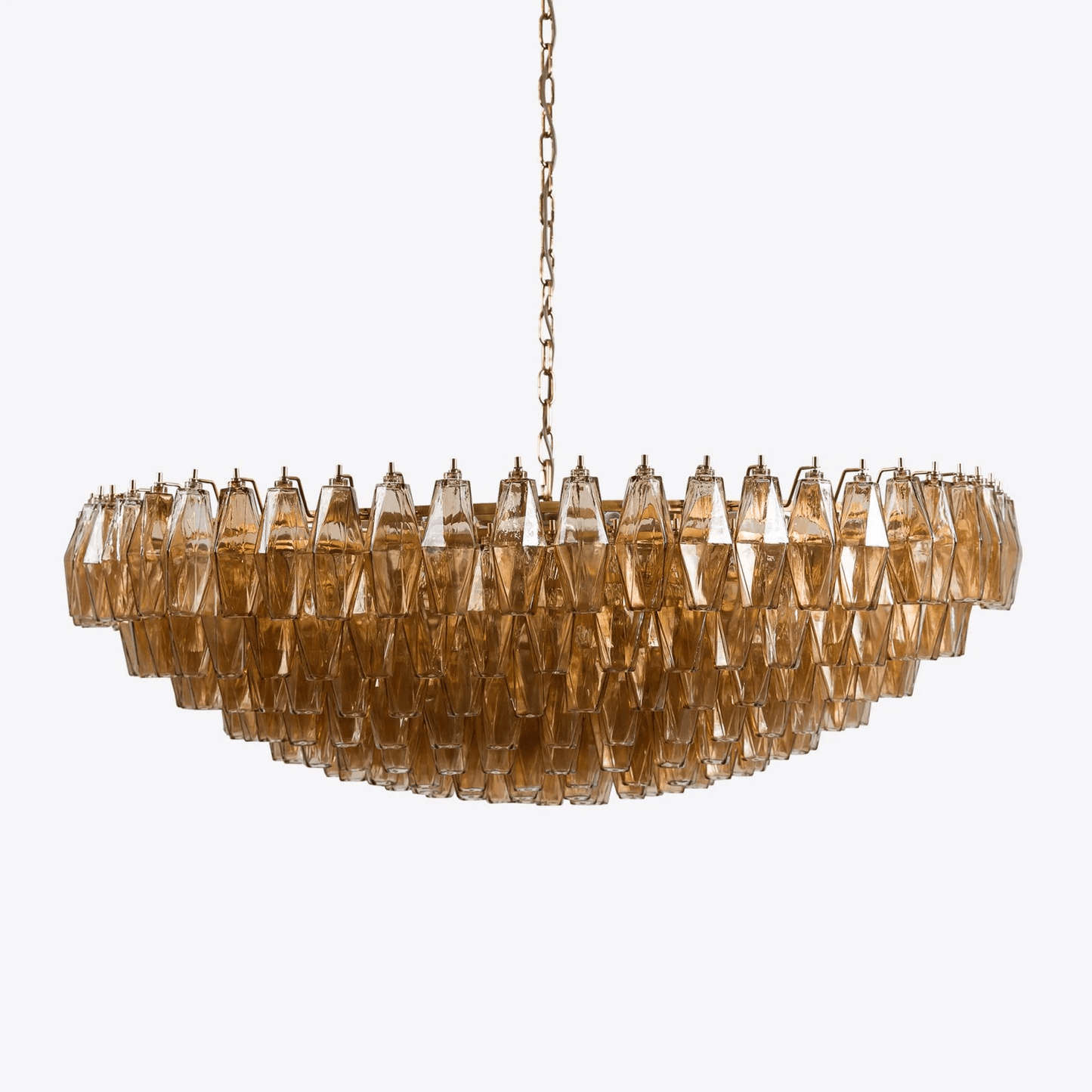 Amber Sorrento Chandelier - Elegant Design with Adjustable Height & LE