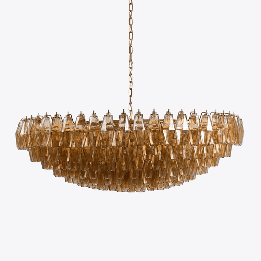 Amber Sorrento Chandelier - Elegant Design with Adjustable Height & LE