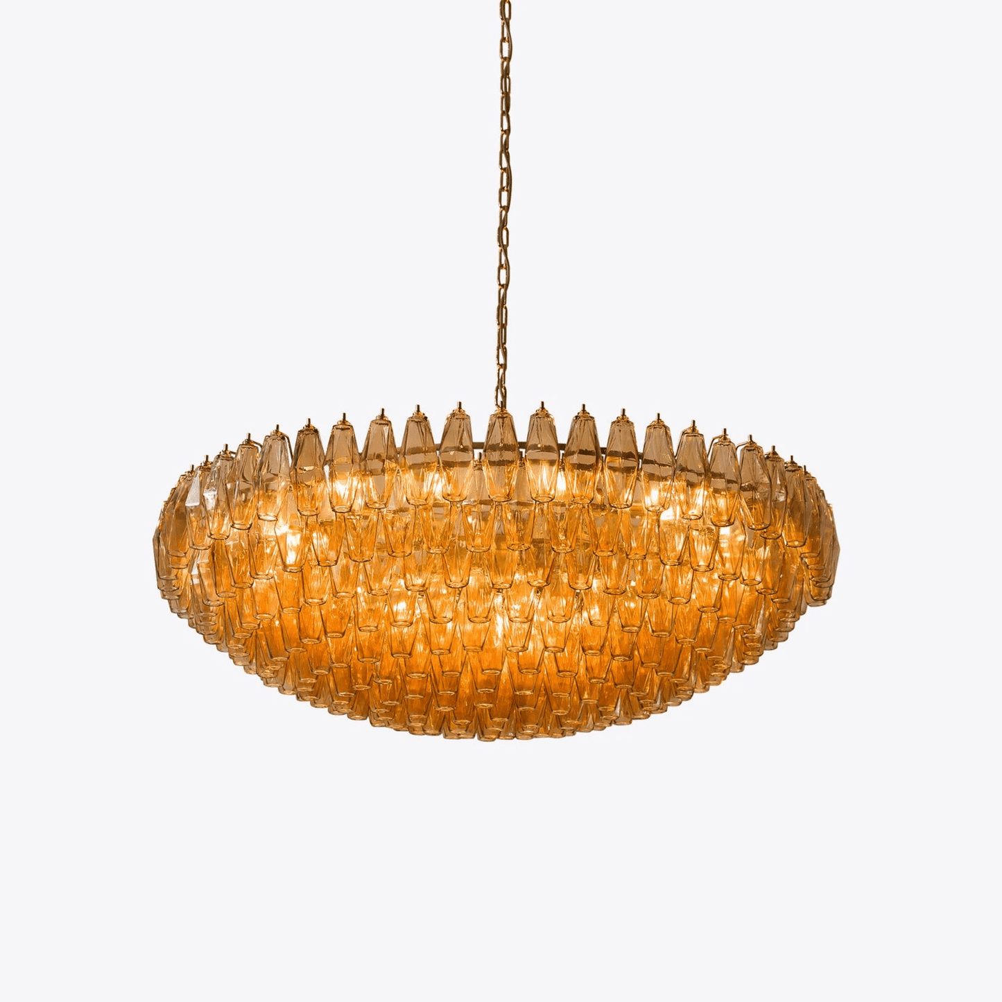 Amber Sorrento Chandelier - Elegant Design with Adjustable Height & LE