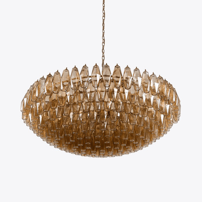 Amber Sorrento Chandelier - Elegant Design with Adjustable Height & LE