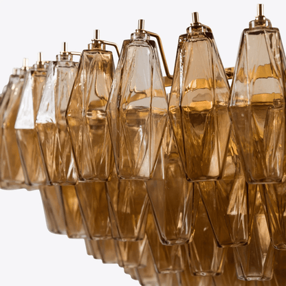 Amber Sorrento Chandelier - Elegant Design with Adjustable Height & LE