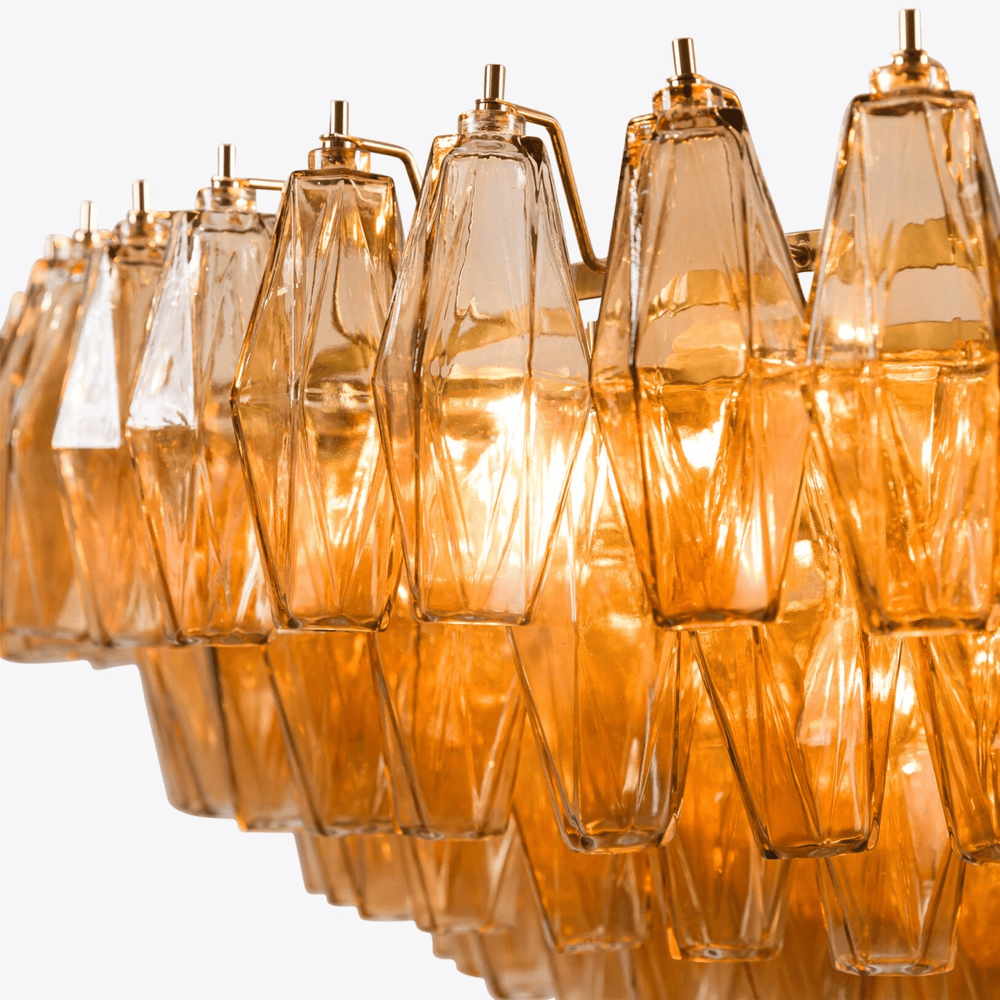 Amber Sorrento Chandelier - Elegant Design with Adjustable Height & LE