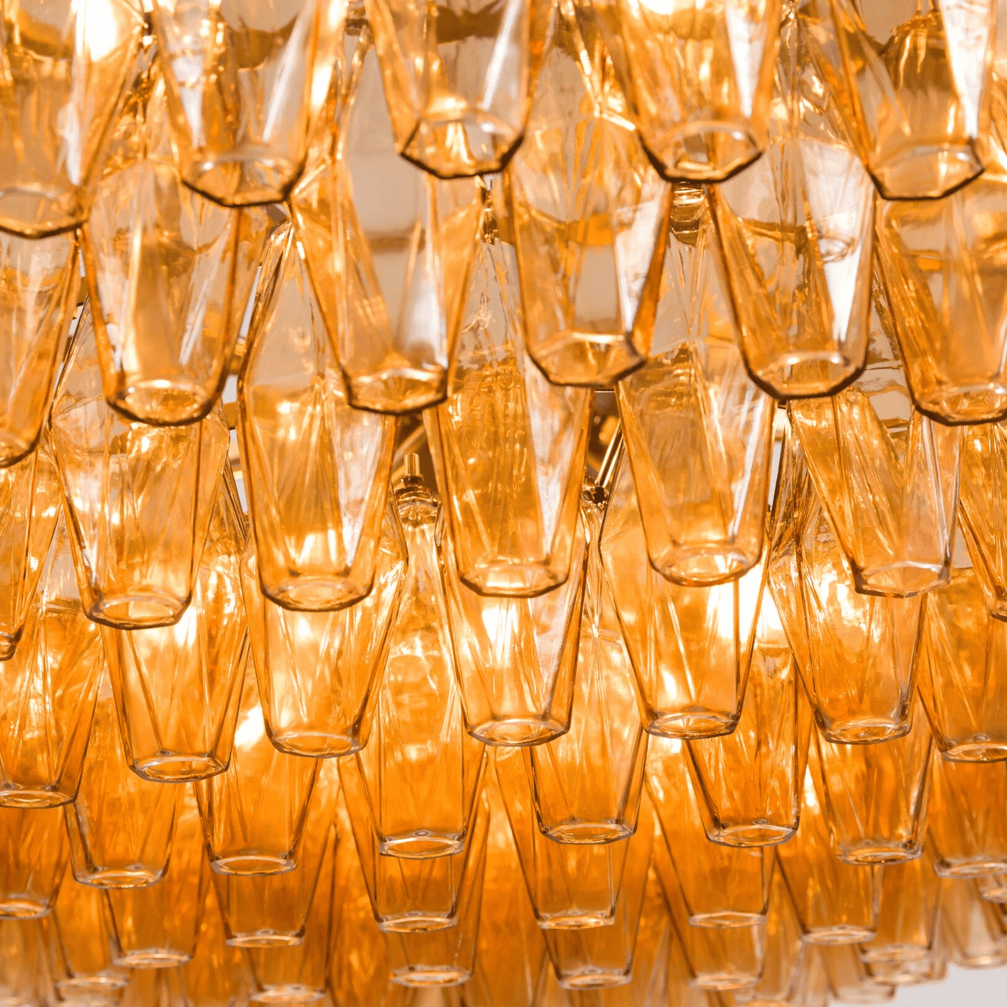 Amber Sorrento Chandelier - Elegant Design with Adjustable Height & LE