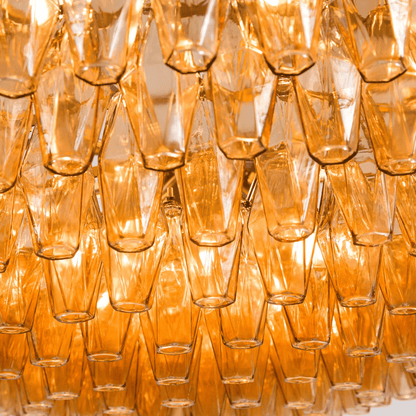 Amber Sorrento Chandelier - Elegant Design with Adjustable Height & LE
