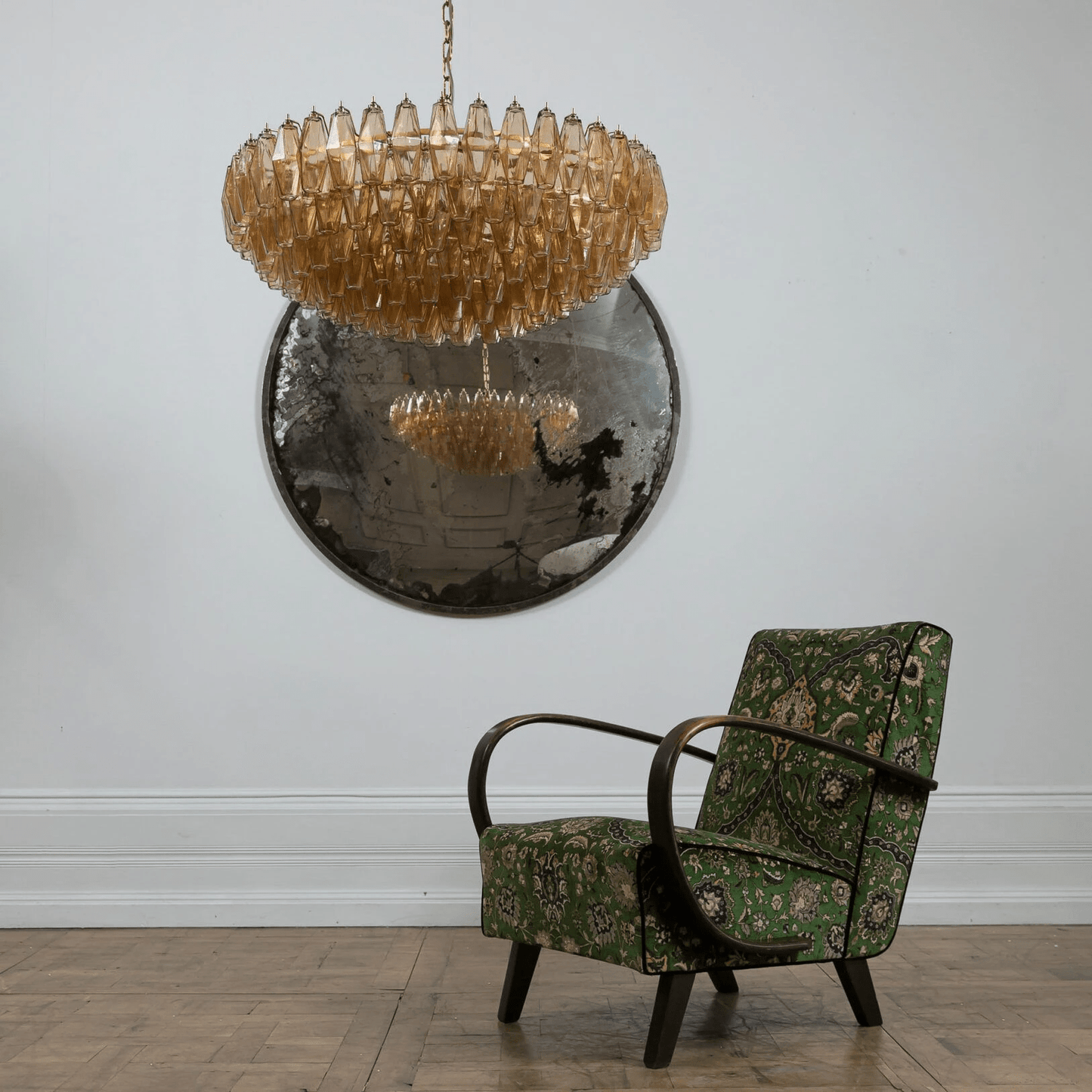 Amber Sorrento Chandelier - Elegant Design with Adjustable Height & LE