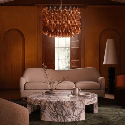 Sorrento Drum Chandelier - Elegant Design with Adjustable Height & LED