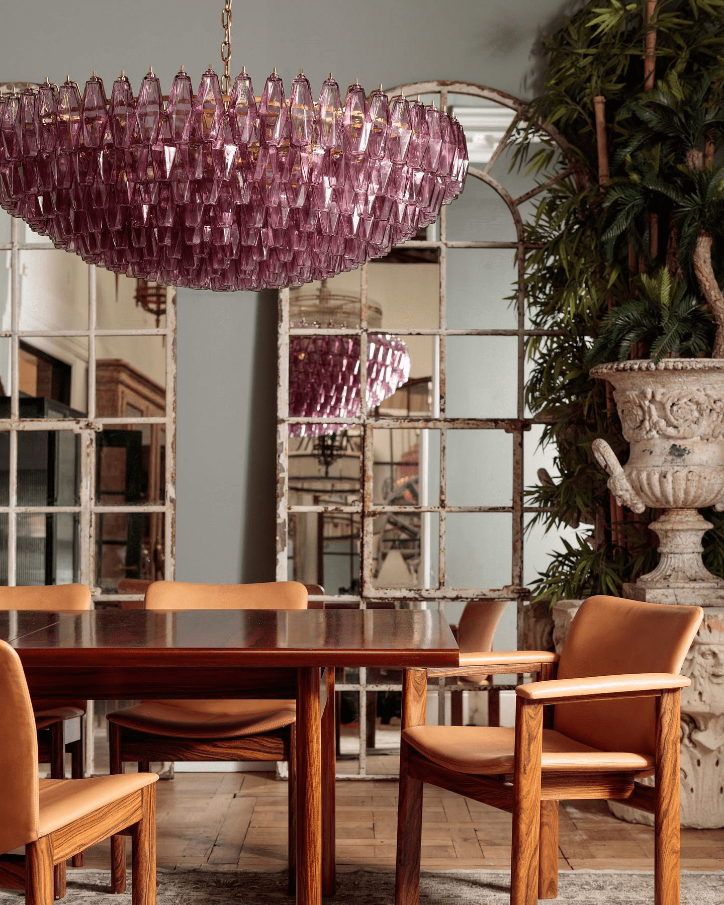 Amber Sorrento Chandelier - Elegant Design with Adjustable Height & LE
