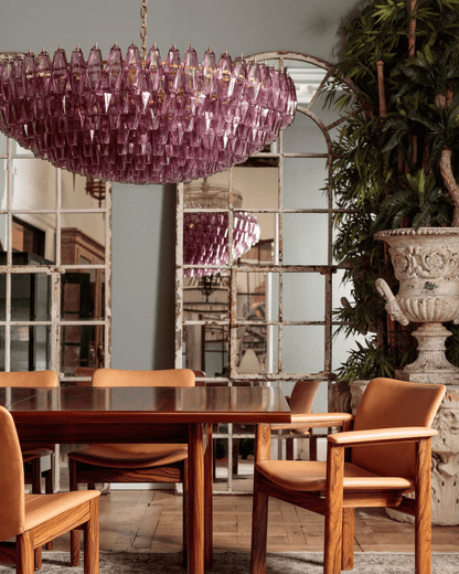 Clear Sorrento Chandelier - Elegant Design with Adjustable Height & LE