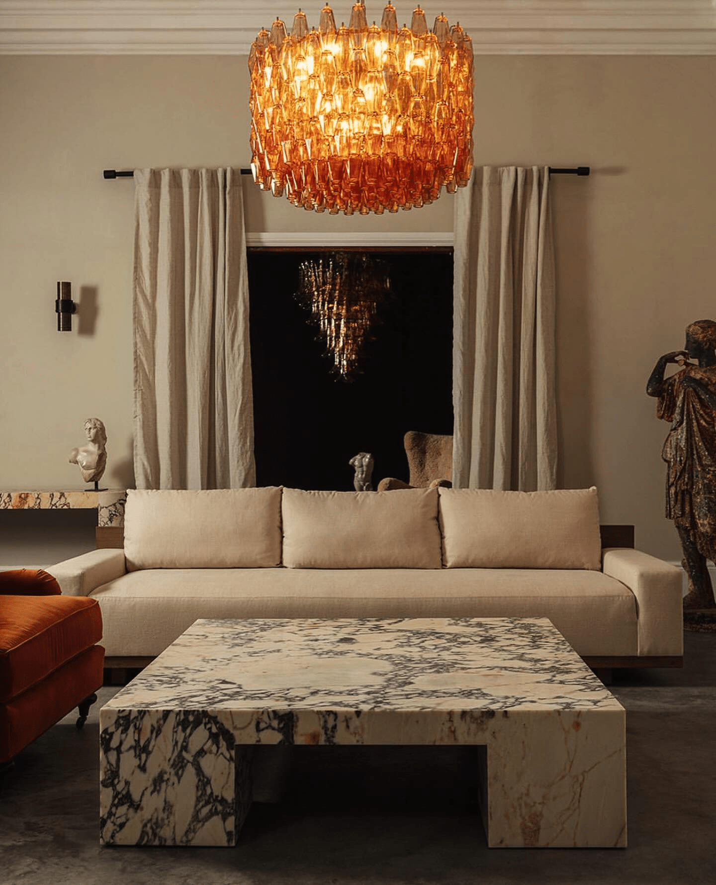 Sorrento Drum Chandelier - Elegant Design with Adjustable Height & LED