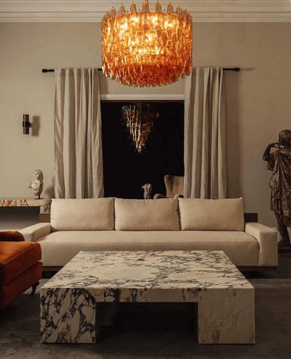 Sorrento Drum Chandelier - Elegant Design with Adjustable Height & LED