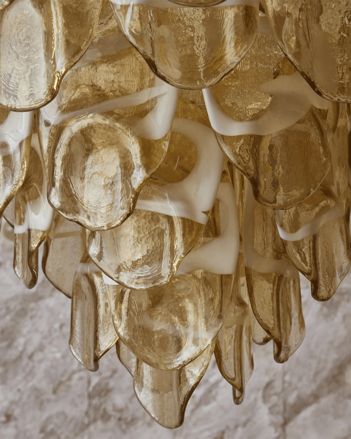 Elegant Vivara Glass Chandelier with Adjustable Height & Crystal Accen