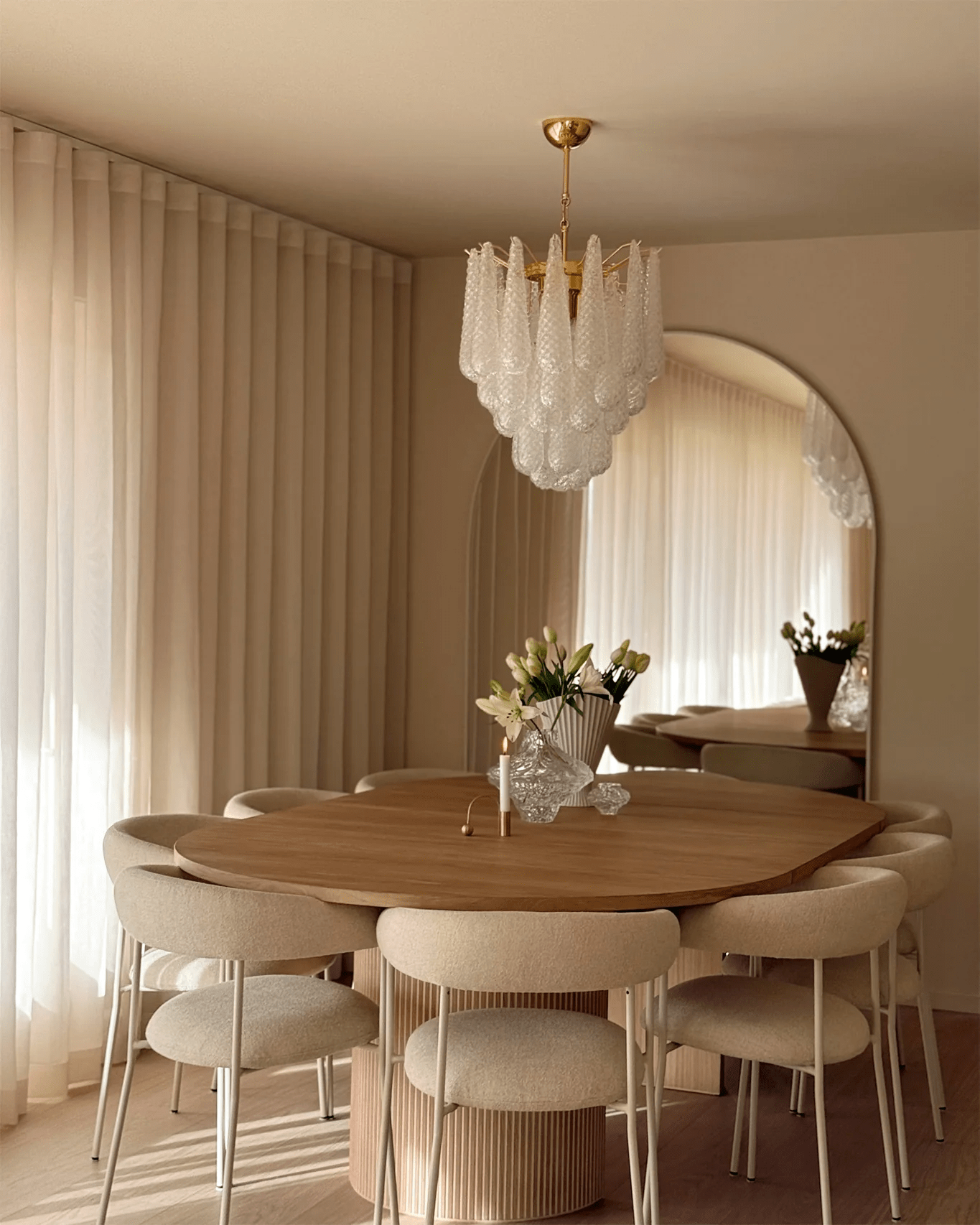 Viola Drop Chandelier - Elegant Design with Adjustable Height & Crysta