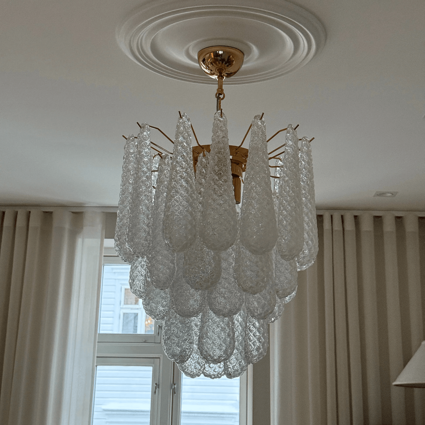 Viola Drop Chandelier - Elegant Design with Adjustable Height & Crysta