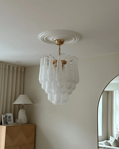 Viola Drop Chandelier - Elegant Design with Adjustable Height & Crysta