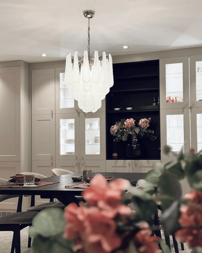 Viola Drop Chandelier - Elegant Design with Adjustable Height & Crysta