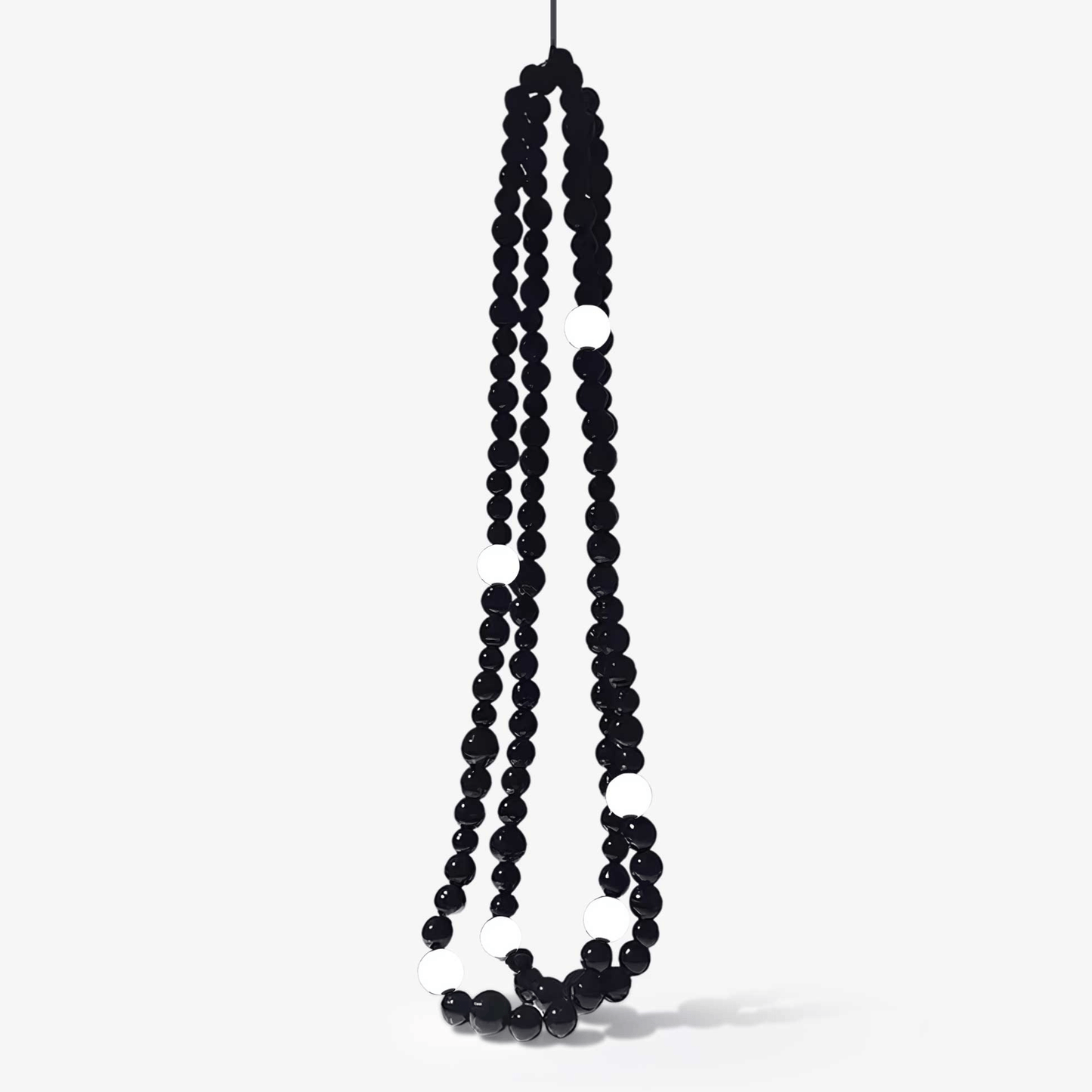 Cosmic Beads Chandelier - Elegant Design with Adjustable Height & LED