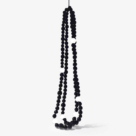 Cosmic Beads Chandelier - Elegant Design with Adjustable Height & LED