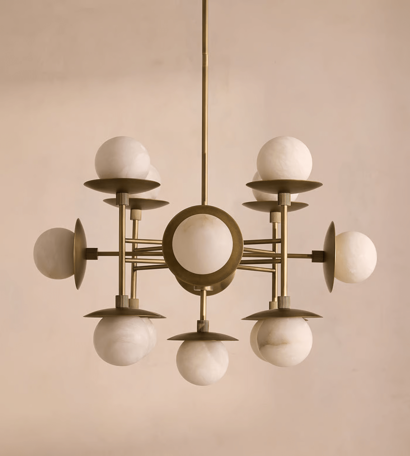 Cara Alabaster Chandelier - Elegant Design with Adjustable Height & LE