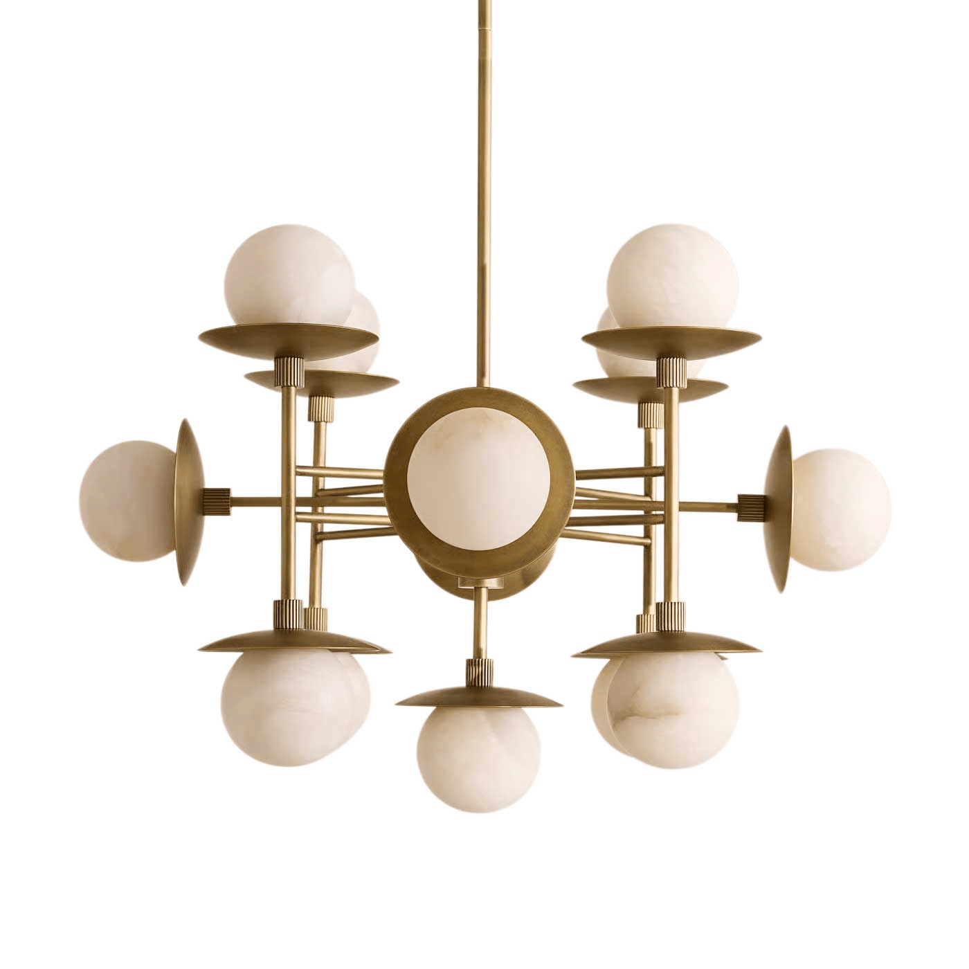 Cara Alabaster Chandelier - Elegant Design with Adjustable Height & LE