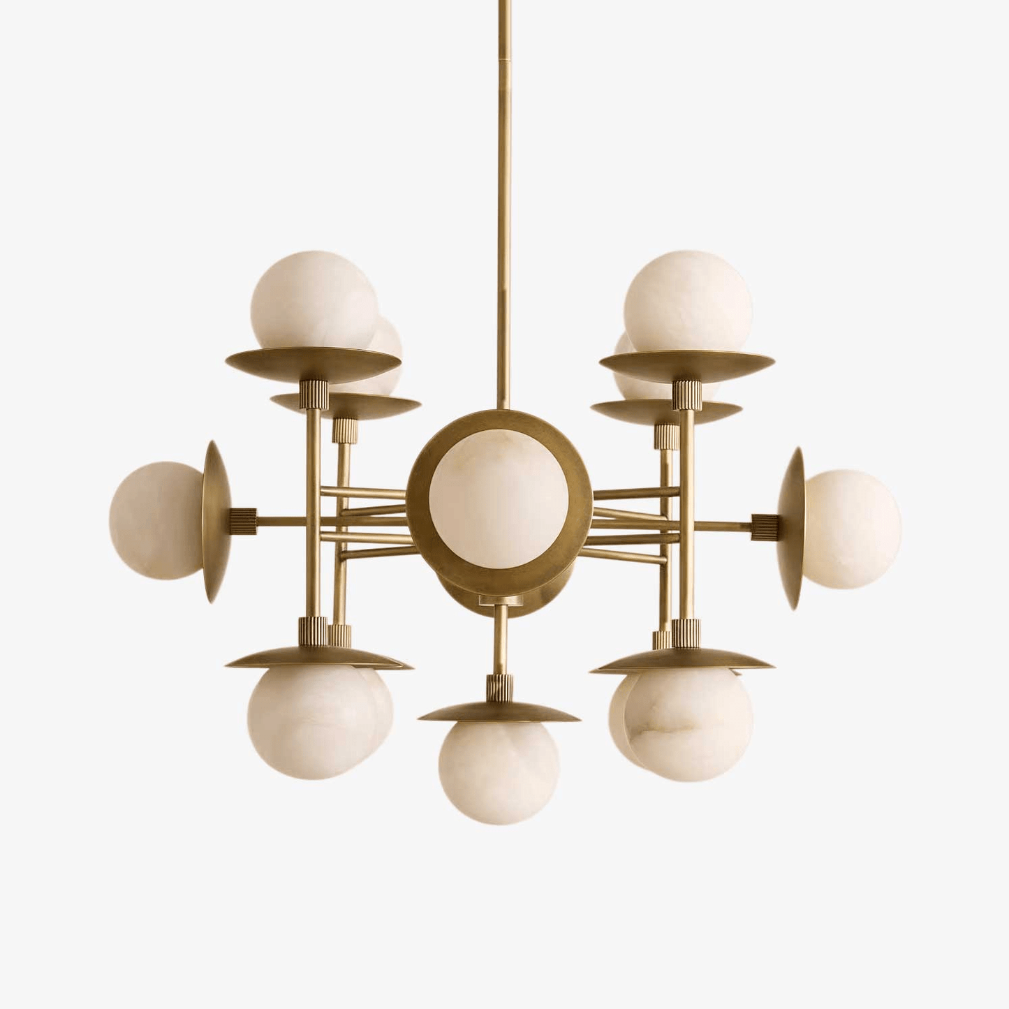 Cara Alabaster Chandelier - Elegant Design with Adjustable Height & LE