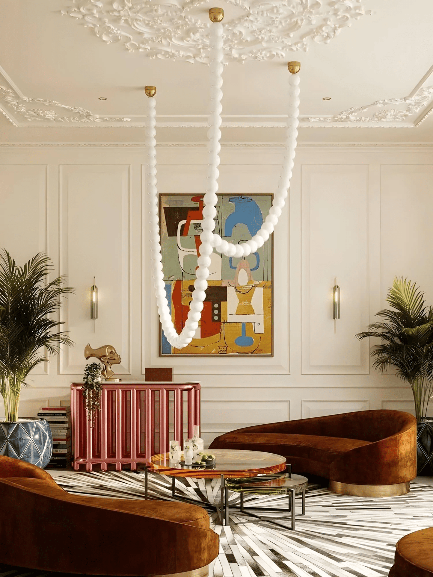 Halti Acrylic Chandelier Necklace - Elegant Design, Lightweight & Dura