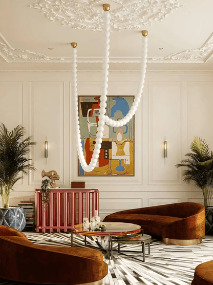 Halti Acrylic Chandelier Necklace - Elegant Design, Lightweight & Dura