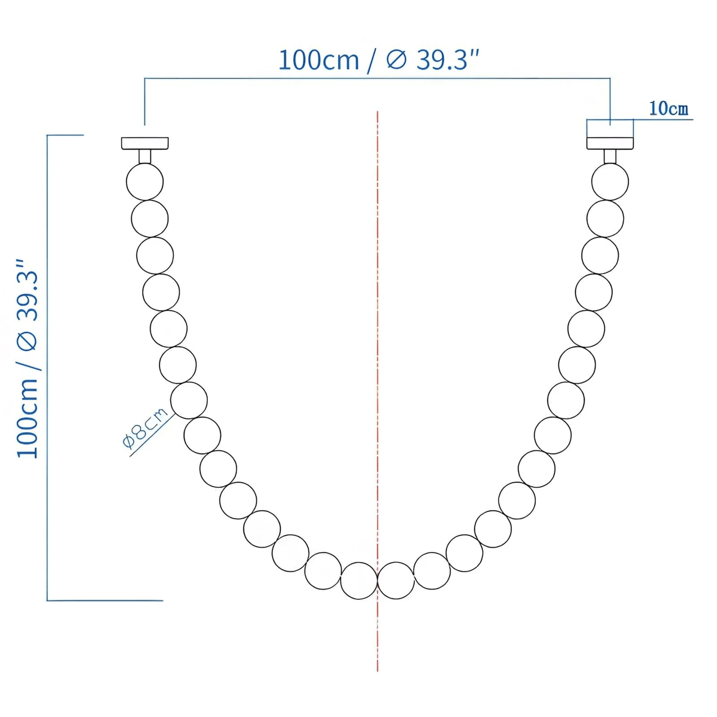 Halti Acrylic Chandelier Necklace - Elegant Design, Lightweight & Dura