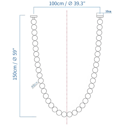 Halti Acrylic Chandelier Necklace - Elegant Design, Lightweight & Dura