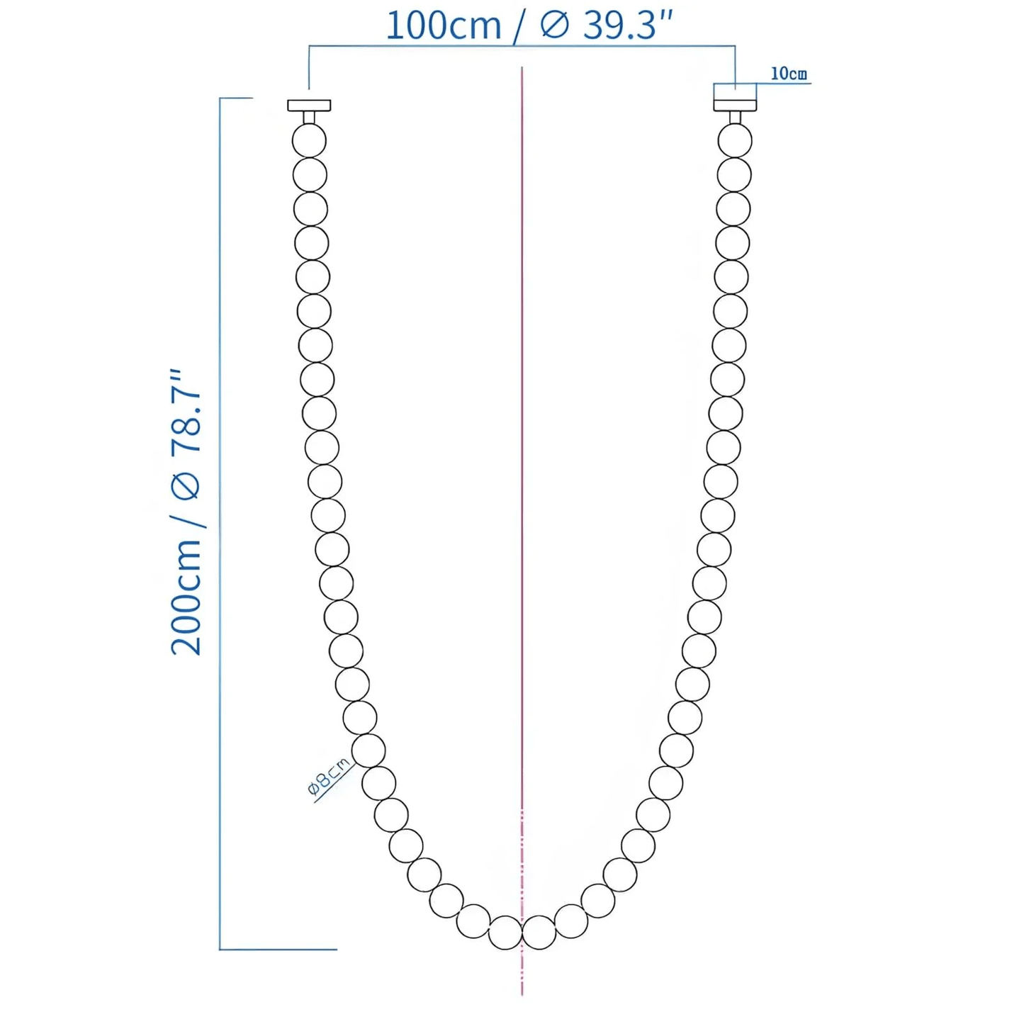 Halti Acrylic Chandelier Necklace - Elegant Design, Lightweight & Dura