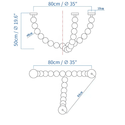 Halti Acrylic Chandelier Necklace - Elegant Design, Lightweight & Dura